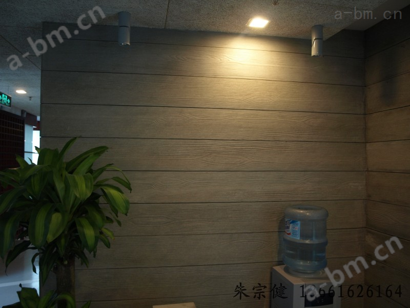 水泥板木纹理效果清晰美观进口板材*别墅办公室装修
